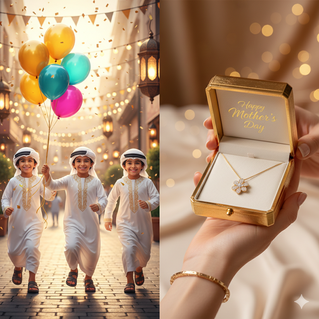 تزامن عيد الأم وعيد الفطر 2026.