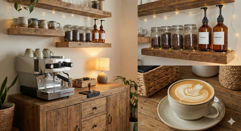 تصميم ركن قهوة منزلي بأقل تكلفة