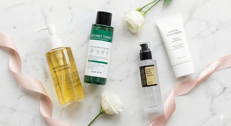 روتين العناية الكوري للبشرة الزجاجية