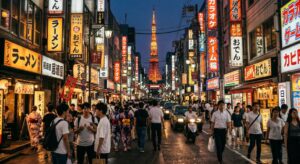 شوارع طوكيو النابضة بالحياة، اليابان وجهة سياحية للسعوديين بفيزا إلكترونية